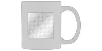 Mug en céramique coloré extérieur en blanc Colly - Marquage Verso