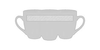 Mug en grès 160ml en céramique blanc Sensia - Marquage autour