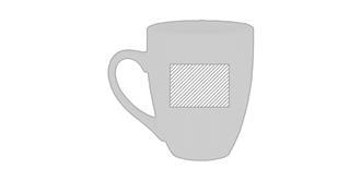 Mug en grès 160ml en céramique blanc Sensia - Impression Gauche