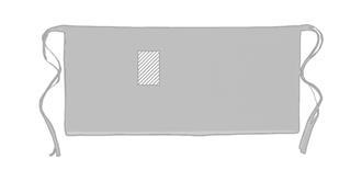 Tablier de cuisine court en PET Jaret - Impression Droite