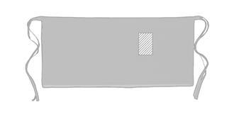 Tablier de cuisine court en PET Jaret - Impression Gauche