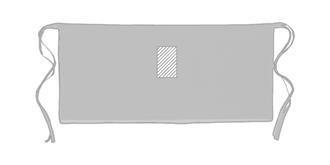 Tablier de cuisine court en PET Jaret - Impression Poche