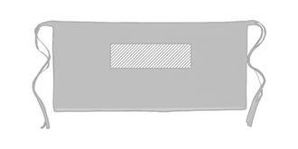 Tablier de cuisine court en PET Jaret - Marquage Recto