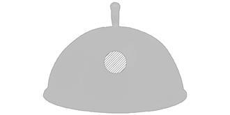 Barbecue démontable en métal Knock - impression sur couvercle