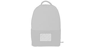 Sac à dos bicolore en polyester robuste Sierrex - Impression Poche