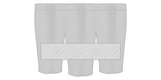 Bouteille à double paroi 400ml en acier Rodeo - Marquage autour