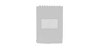 Carnet avec stylo et feuillets en papier Bookes - Marquage Verso