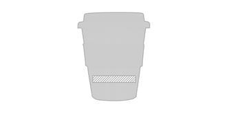 Gobelet PP couvercle en polypropylène coloré Astra - Impression avant en bas