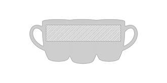 Mug classique en céramique 300 ml Twente - Marquage Recto