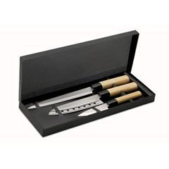 OBG PUB - Set 3 couteaux style japonais en plastique Paki