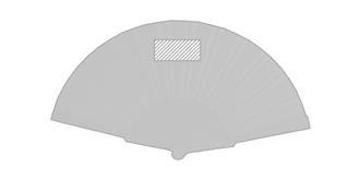 Eventail en matière PET unicolore Fancy - A l'avant