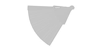 Eventail en matière PET unicolore Fancy - impression sur arrière coté droite