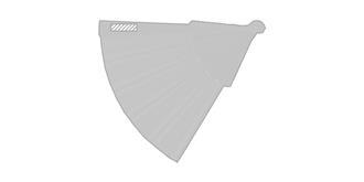 Eventail en matière PET unicolore Fancy - impression sur arrière coté gauche