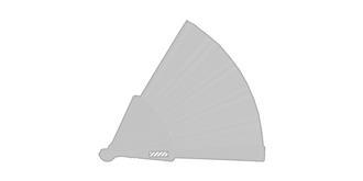 Eventail en matière PET unicolore Fancy - impression avant coté droite