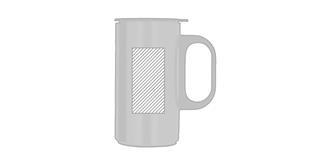 Bouteille thermos avec 2 tasses en acier Mugset - Impression sur 1er mug