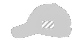 Casquette base-ball chic en coton unicolore Glok - Impression Droite