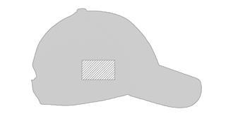 Casquette base-ball chic en coton unicolore Glok - Impression Gauche