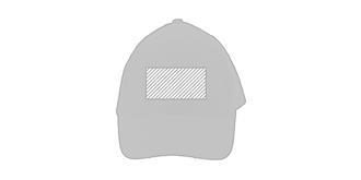 Casquette base-ball chic en coton unicolore Glok - Marquage Recto