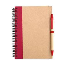 OBG PUB - Carnet à spirale en papier recyclé avec stylo Sono