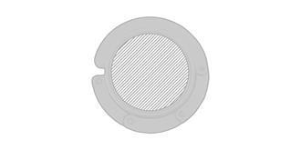 Accroche-sac pliable en métal forme rond Fame - Impression Haut