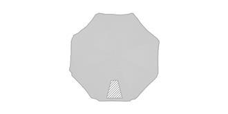 Parasol portable anti UV en métal Sunny - Impression 1er pan du parapluie