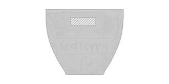 Pot en terre cuite avec graines de coquelicot Popy - Marquage Recto