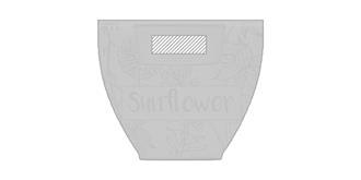 Petit pot en terre avec graines de tournesol Sun - Marquage Verso