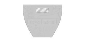 Pot en terre avec graines de myosotis Mystisse - Marquage Verso