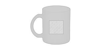 Mug en verre dépoli pour sublimation 300ml Sublimy - Impression Gauche