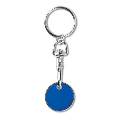 OBG.PUB - Porte-clés avec jeton coloré en métal Toker Bleu Porte-clés avec jeton coloré en métal Toker Bleu