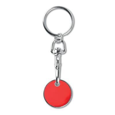 OBG.PUB - Porte-clés avec jeton coloré en métal Toker Rouge Porte-clés avec jeton coloré en métal Toker Rouge