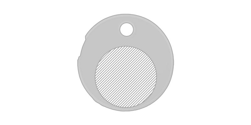 OBG.PUB - Porte-clés avec jeton coloré en métal Toker - Marquage Recto Porte-clés avec jeton coloré en métal Toker - Marquage Recto