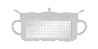 Mug porcelaine avec cuillère et couvercle Keny - Marquage Recto