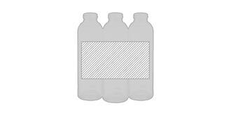 Bouteille en verre 500 ml avec pochette Nice - Marquage autour