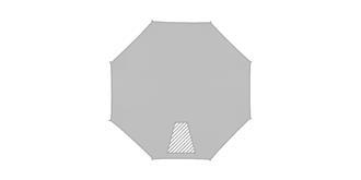 Parapluie tempête unicolore en PET Swam - Impression 1er pan du parapluie