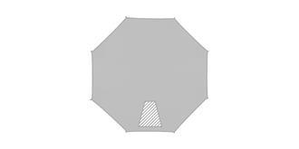 Parapluie pongée en PET coloré Albion - Impression 3ème pan du parapluie