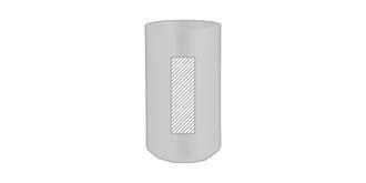 Seau à champagne en acier inox brillant Colio - Impression avant en haut