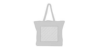 Sac shopping en coton durable anses tressées Kauly - Marquage Recto