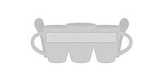 Tasse à café avec cuillère 250 ml en céramique Duo - Marquage Recto