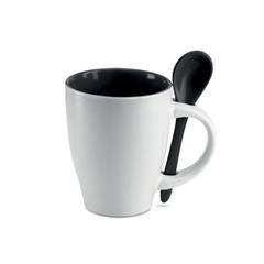 OBG PUB - Tasse à café avec cuillère 250 ml en céramique Duo
