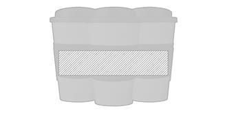 Gobelet isolant 350ml en silicone Amerikan - Marquage autour