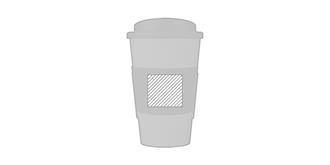 Gobelet isolant 350ml en silicone Amerikan - Marquage Recto