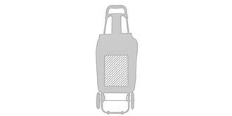 Caddie avec sac de course en jute Benorax - Marquage Recto