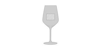 Verre à vin 370 ml en verre Juras - Marquage Recto