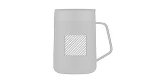 Mug 420 ml en acier inoxydable Contik - Marquage Recto