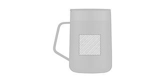 Mug 420 ml en acier inoxydable Contik - Marquage Verso
