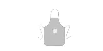 Tablier de cuisine en cotton (170 g/m²) Appon - Impression Poche