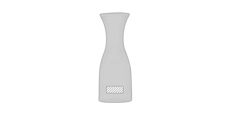 OBG.PUB - Carafe Recyclée 800 ml en verre Seville - Marquage Recto Carafe Recyclée 800 ml en verre Seville - Marquage Recto