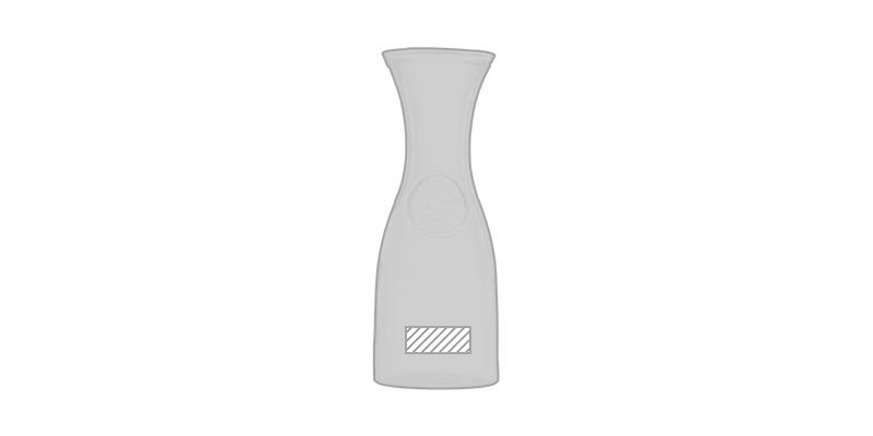OBG.PUB - Carafe Recyclée 800 ml en verre Seville - Marquage Verso Carafe Recyclée 800 ml en verre Seville - Marquage Verso