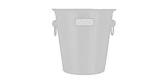 Refroidisseur à champagne en acier Backet - Marquage Verso